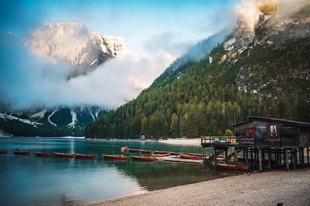 Een fantastisch uitzicht op het meer van Braies