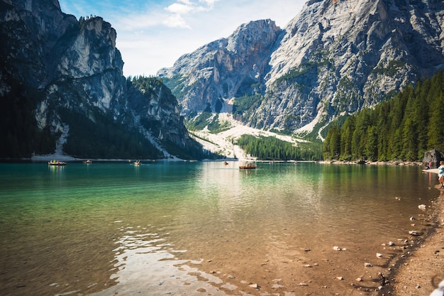 Een fantastisch uitzicht op het meer van Braies