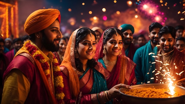 Een feestelijk lohri-feest