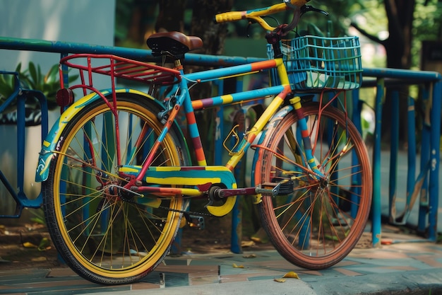 een fiets met een mandje waarop het nummer 3 staat