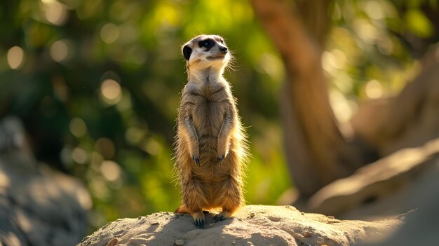 een filmisch en dramatisch portretbeeld voor meerkat