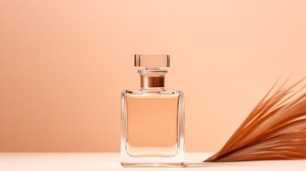 Een fles parfum met het woord parfum aan de zijkant