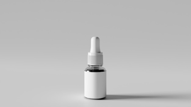 een fles vloeistof met een druppel erop
