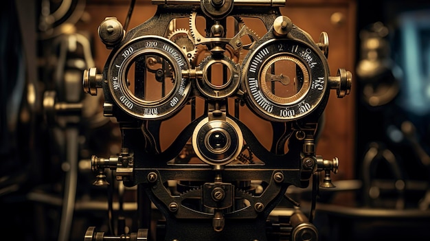 Een foto die de texturen en patronen van een lensometer toont