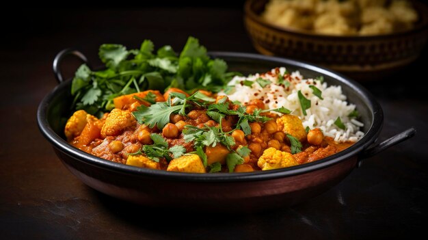 Een foto met details van hoge kwaliteit Homestyle Indian Curry