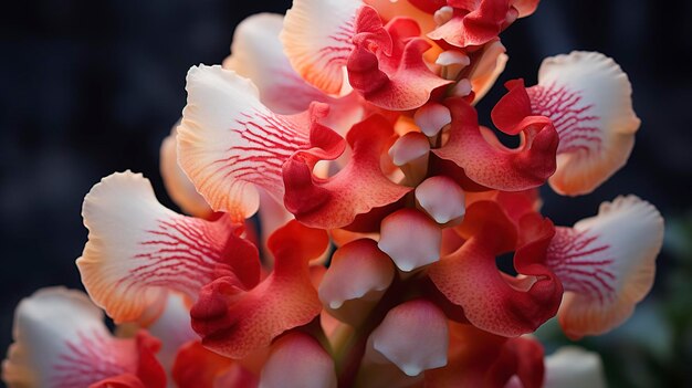 Een foto met een close-up van een bloeiende leeuwebekbloem met zijn unieke draak