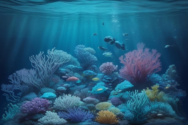 Een foto van abstracte kleurrijke splash 3D-achtergrond