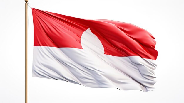 Een foto van de Indonesische vlag in volle lengte