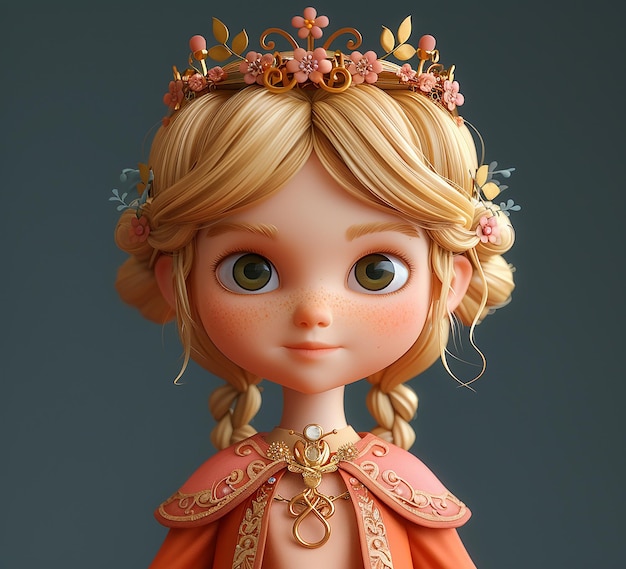 een foto van de prinses cartoonish ontwerp