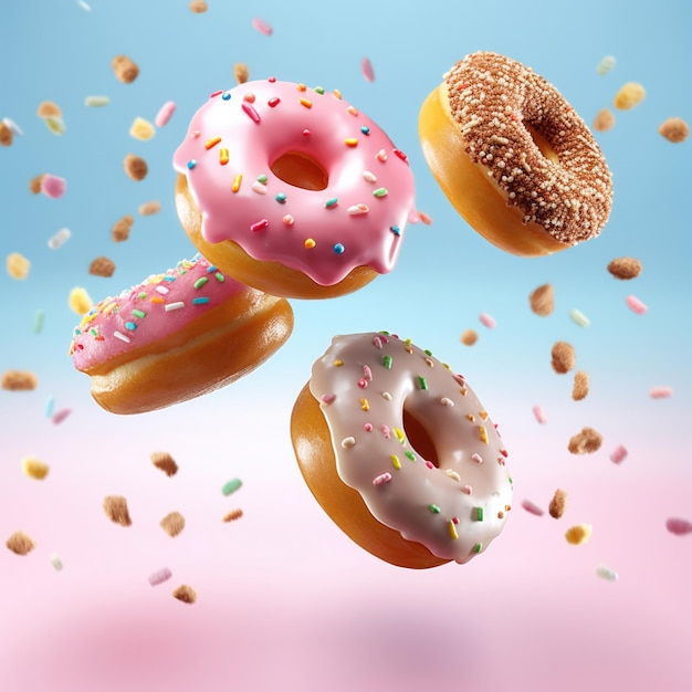 een foto van donuts