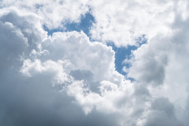 Een foto van een bewolkte hemel Hemelachtergrond natuurlijke wolken