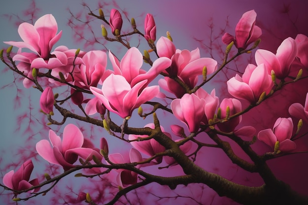 een foto van een boom met roze bloemen om het te illustreren