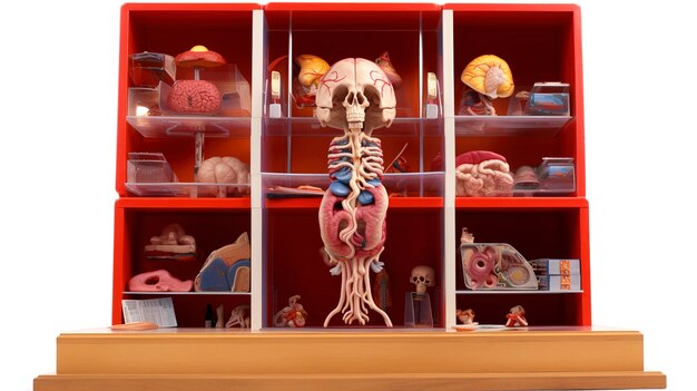 Foto een foto van een educatief anatomie model