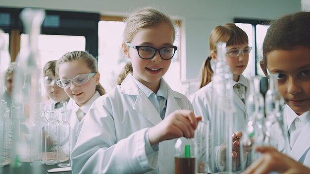 Een foto van een gezellige sfeer op school