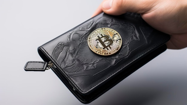 Een foto van een hardware wallet voor Bitcoin full length foto