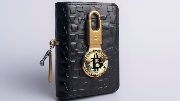 Foto een foto van een hardware wallet voor bitcoin full length foto