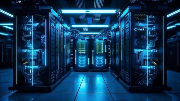 Een foto van een koelsysteem van een datacentrum