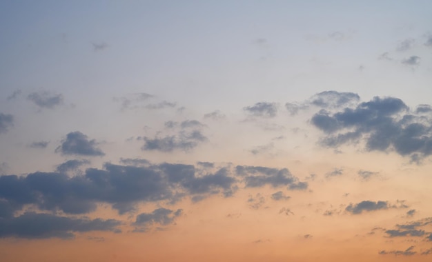 Een foto van een lucht met wolken en een blauwe lucht met een paar wolken.