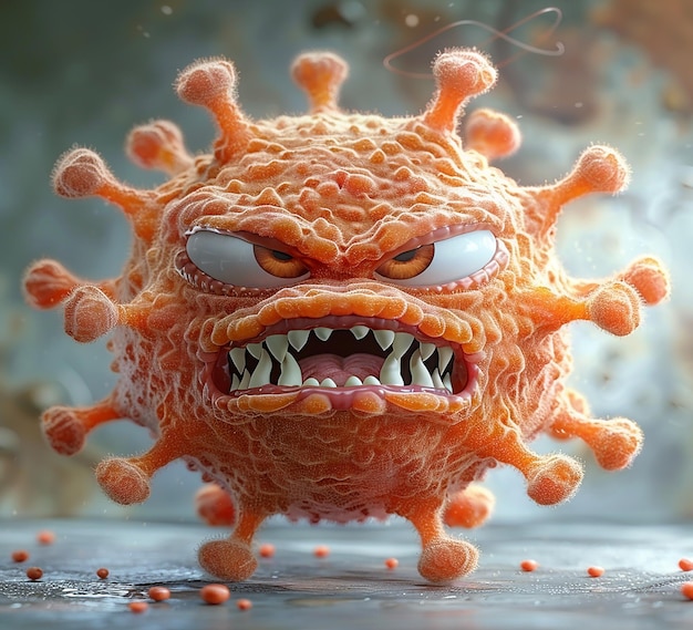 een foto van een monster cartoon character design