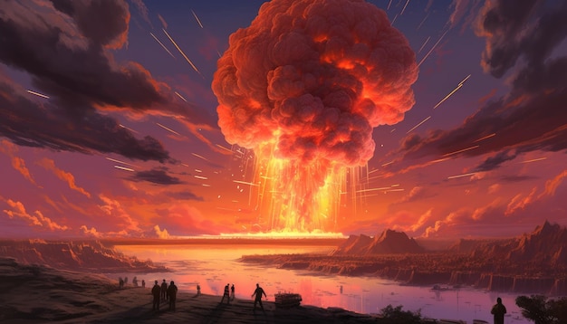 Een foto van een nucleaire vulkaan