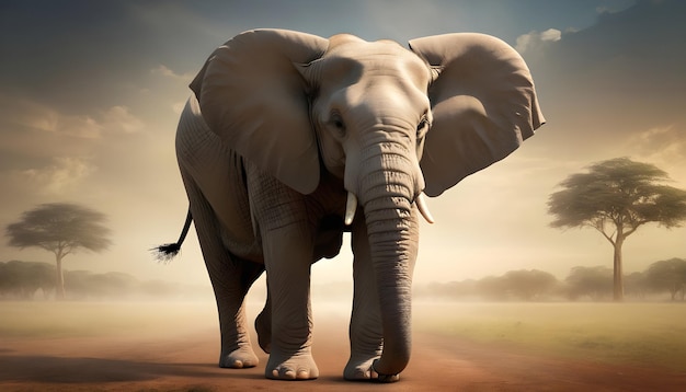 een foto van een olifant met het woord olifant erop