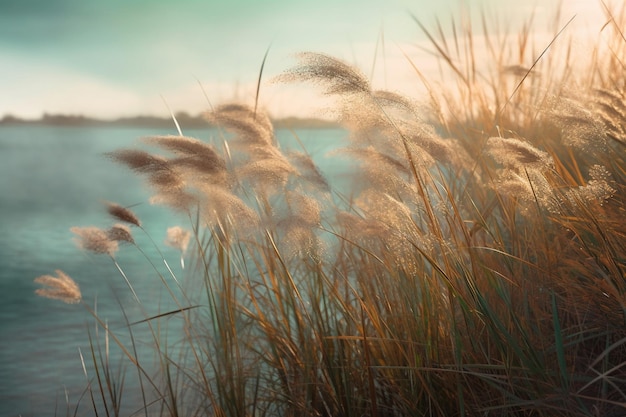 Foto een foto van een plant met de lucht op de achtergrond