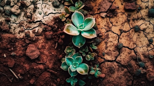 Een foto van een plant met het woord succulents erop