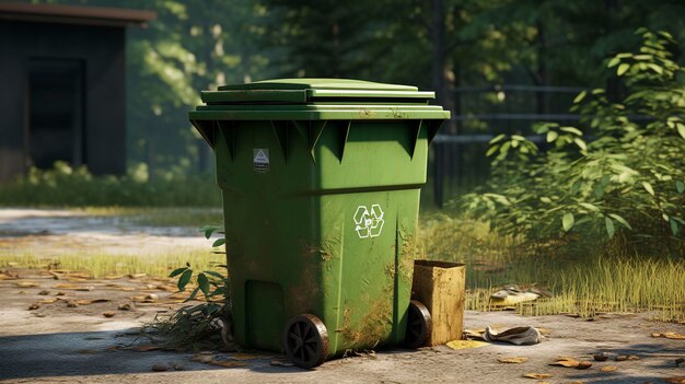Een foto van een recyclingbak voor composteerbare materialen