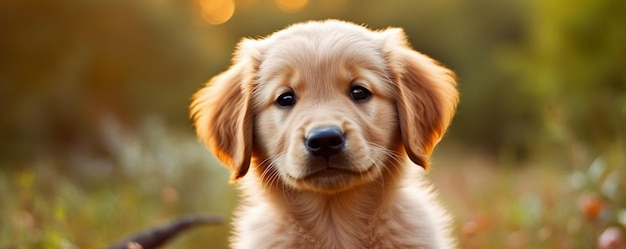 een foto van een schattig en schattig puppy