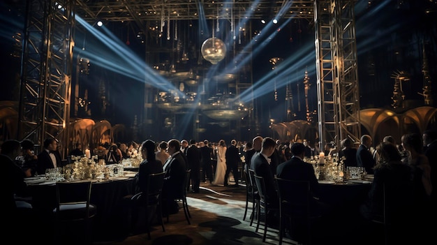 Een foto van een stijlvol Black Tie-gala-evenement