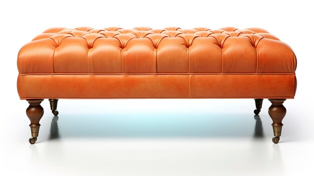 Foto een foto van een tufted ottoman