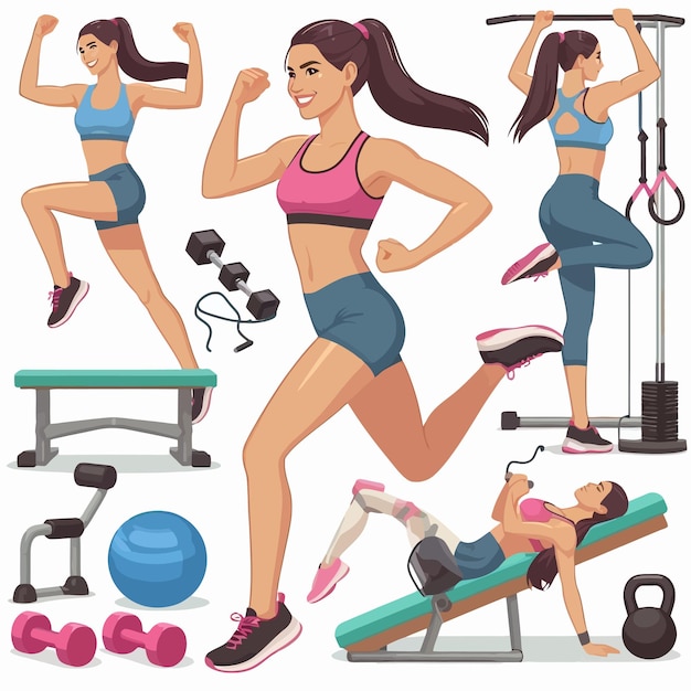 een foto van een vrouw die oefeningen doet met een dumbbell