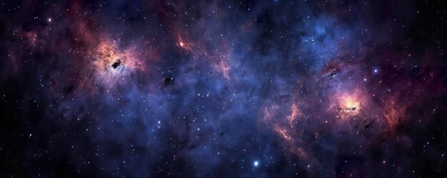 Een foto van een zeer donkere sterrenhemel, genomen vanaf de James Webb Space Telescope nachthemel donkere zwarte en donkerblauwe toonnevel AI Generatief