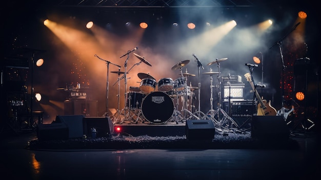 een foto van het muziekpodium