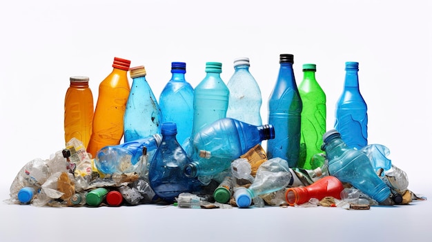 Een foto van het sorteren en recyclen van plastic afval