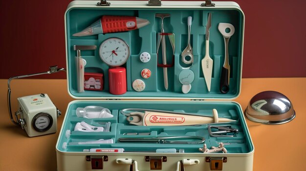 Foto een foto van imaginative play doctor kit