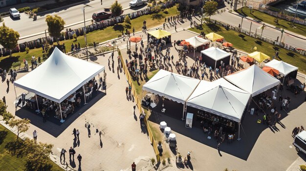 Een foto van luchtfotografie bij evenementen