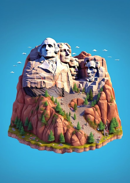 een foto van Mount Rushmore