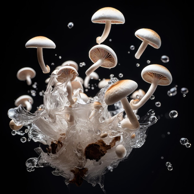 een foto van paddenstoelen