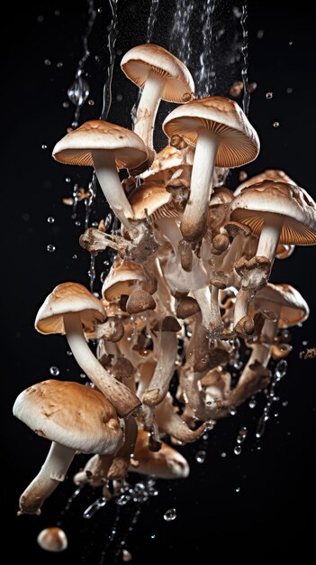 een foto van paddenstoelen