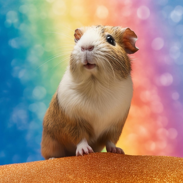 Foto een foto van schattig en schattig cavia