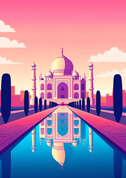 Foto een foto van taj mahal