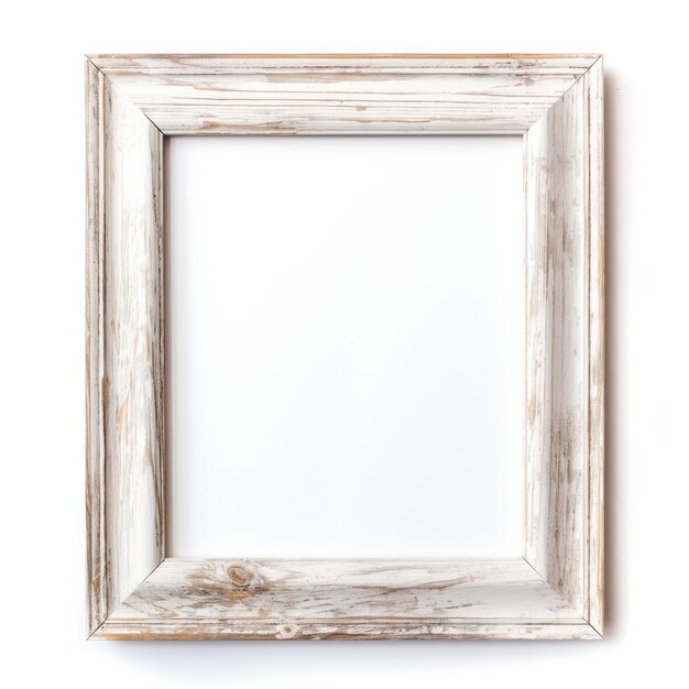 een fotoframe met een wit frame op de muur