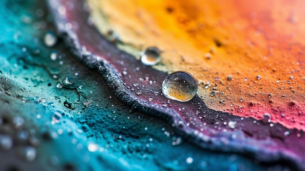 Foto een fotografisch gedetailleerd abstract beeld met een levendig spectrum van kleuren