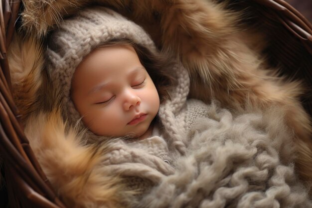 Een fotoshoot van een pasgeboren baby.