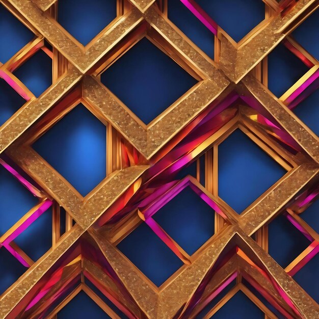 Een frame met een geometrisch patroon erop