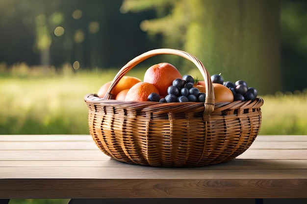 Een fruitmand op tafel