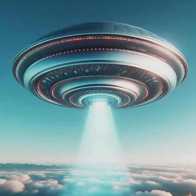 Foto een futuristische ufo.