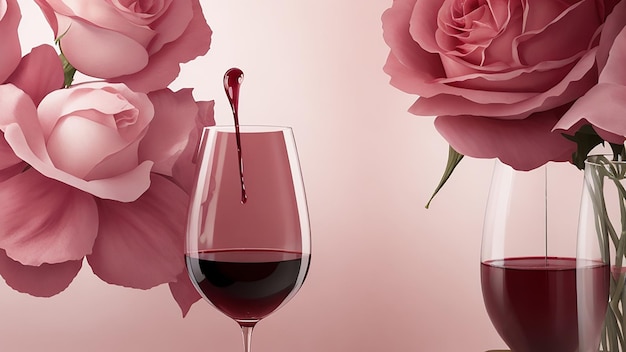 Een geavanceerde hedendaagse achtergrond illustreren van Blush Rose tot Deep Wine