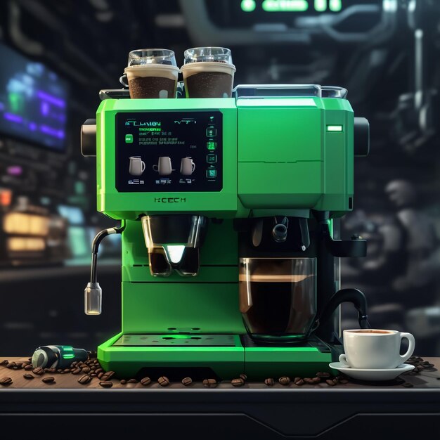 Een geavanceerde koffiemachine.